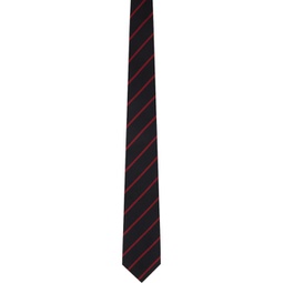 Black Jacquard Tie 241525M158002