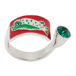 Silver Nosey Fish Ring 241529F024001
