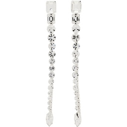 Silver Crystal Drop Earrings 241533F022000