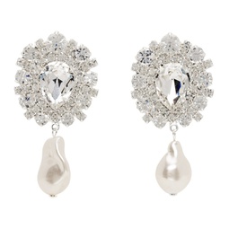 Silver Crystal & Pearl Earrings 241533F022002