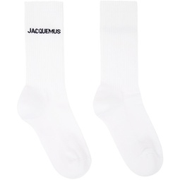 White Les Classiques Les chaussettes Jacquemus Socks 241553F076001