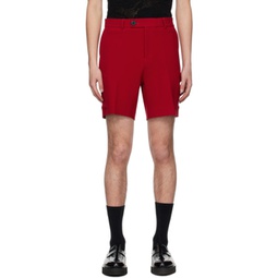 Red Zip-Fly Cargo Shorts 241600M193017