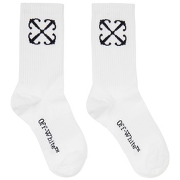 White Arrow Socks 241607F076000