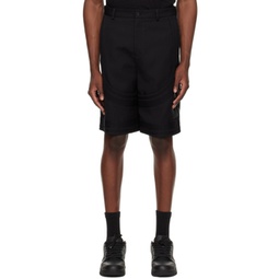 Black Formal Varsity Shorts 241607M193003