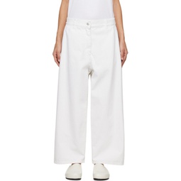White Wide Jeans 241608F069008