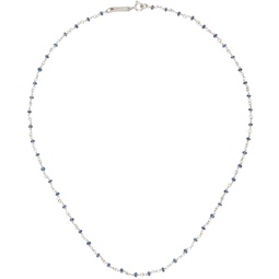 Silver & Blue Taeus Necklace 241627F010011