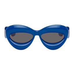 Blue Inflated Cat-Eye Sunglasses 241677F005008