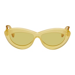 Yellow Cateye Sunglasses 241677F005013