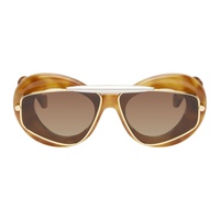 Tortoiseshell Wing Double Frame Sunglasses 241677F005027