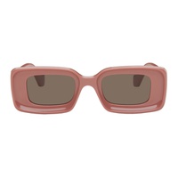 Pink Rectangular Sunglasses 241677F005058