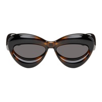 Tortoiseshell Inflated Cat-Eye Sunglasses 241677F005062