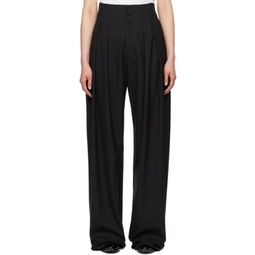 Black Pleated Trousers 241678F087001