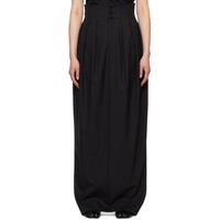 Black Pleated Maxi Skirt 241678F093000