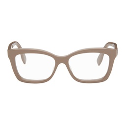 Taupe Lettering Glasses 241693F004033