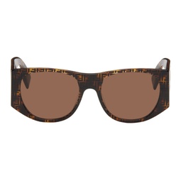 Brown Baguette Sunglasses 241693F005019