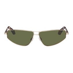 Gold & Green Clavey Sunglasses 241695M134008