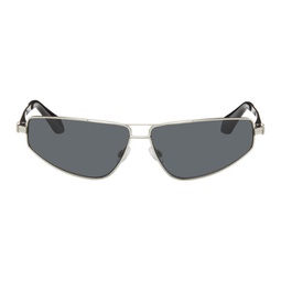 Silver & Gray Clavey Sunglasses 241695M134009