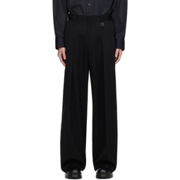 Black Wide Trousers 241704M191006