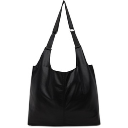 Black Synthetic Leather Shopping Tote 241705M172000