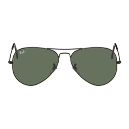 Black Aviator Classic Sunglasses 241718M134025