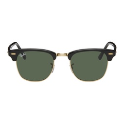 Black & Gold Clubmaster Classic Sunglasses 241718M134027