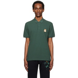 Green Embroidered Polo 241720M212012