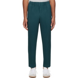 Green Tailored Pleats 2 Trousers 241729M191018