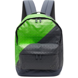 Gray & Green Daypack Backpack 241730M166011
