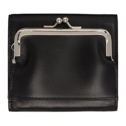 Black Semi-Gloss Smooth Leather Wallet 241731F040000