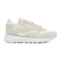 Off-White & Taupe Classic Leather Sneakers 241749F128040