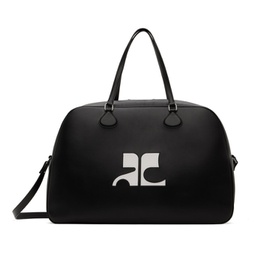 Black Heritage Leather Weekender Bag 241783F046006