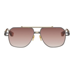 Gray & Gold Kudra Sunglasses 241789M134001