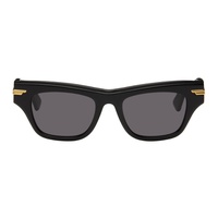 Black Acetate Squared Sunglasses 241798F005039