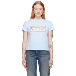 Blue Snoopy Love T-Shirt 241800F110019