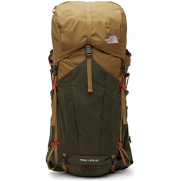 Khaki & Beige Trail Lite 50 Backpack 241802M166012