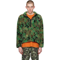 Green Extreme Pile Sweater 241802M202026