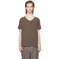 Brown Washed T-Shirt 241803M213003