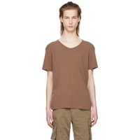 Brown Washed T-Shirt 241803M213004