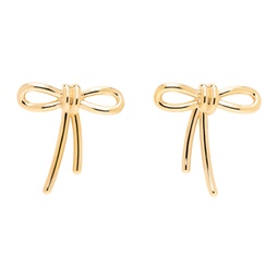 Gold Bow Scoobies Earrings 241807F022016