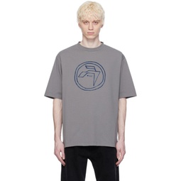 Gray Emblem T-Shirt 241820M213008