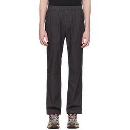Gray Garment-Dyed Trousers 241828M191009