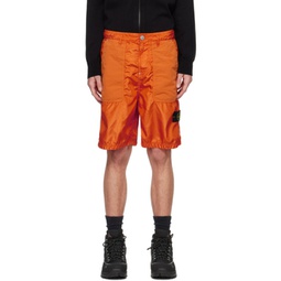 Orange Patch Shorts 241828M193047