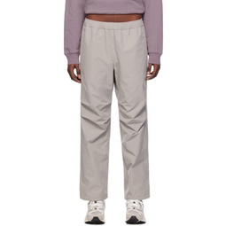 Gray Relaxed Zip Trousers 241841F087005