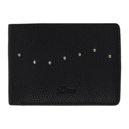 Black Studded Bifold Wallet 241841M164003