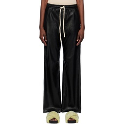 Black Gisela Vegan Leather Trousers 241845F087003