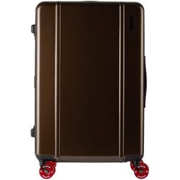 Brown Check-In Suitcase 241846M173014