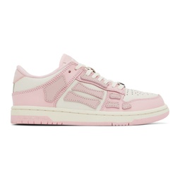 Pink & White Skel Top Low Sneakers 241886F128014