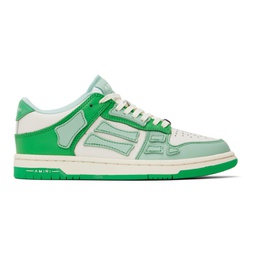 Green & Off-White Skel-Top Sneakers 241886F128015