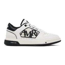 White & Black Classic Low Sneakers 241886F128035