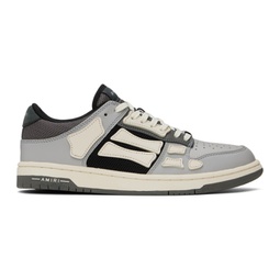 Gray & Off-White Skel Top Low Sneakers 241886M237021